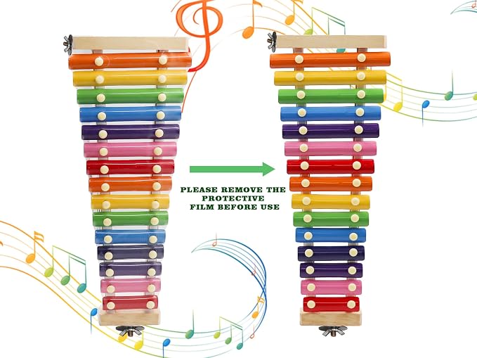 Dnoifne Colorful Bird Xylophone Toy, Funny Xylophone Toy - Image 5