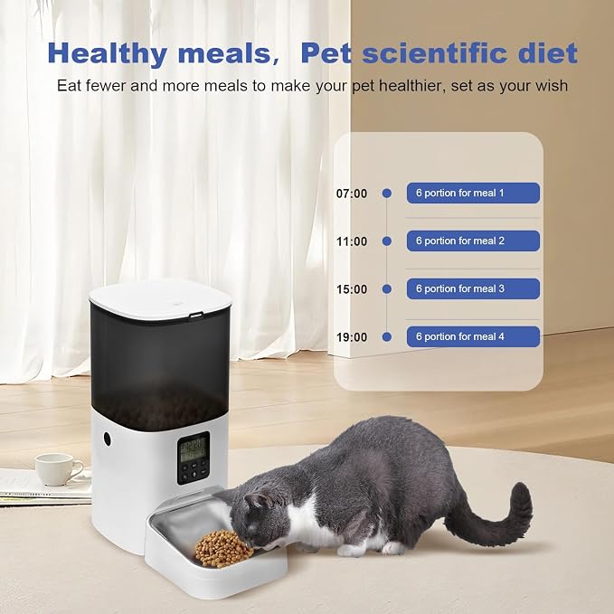 Automatic Cat Feeder, 6L Cat Food Dispenser - Image 9