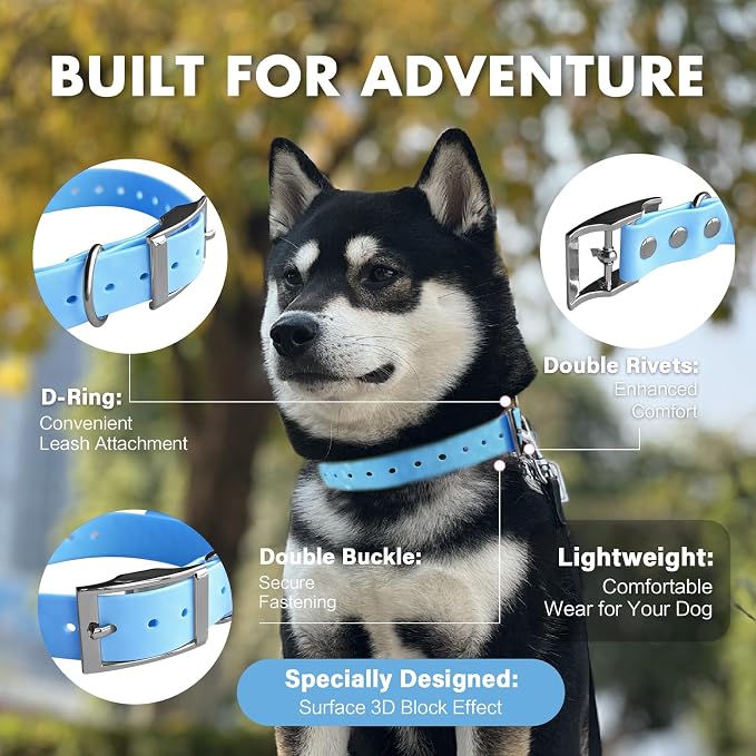 4.2FT Dog Collar and Leash Set, PVC Waterproof Adjustable Odor Proof Pet - Image 4
