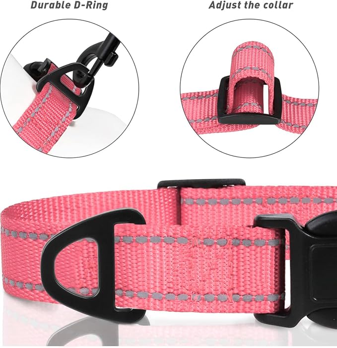 TagME Small Dog Collars, Adjustable Reflective Nylon Pet Collar - Image 4
