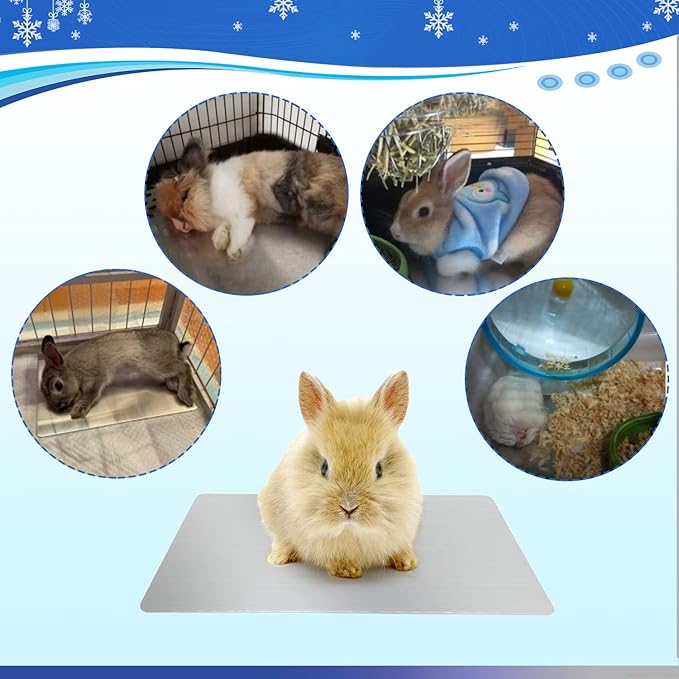 Rabbit Cooling Pad, 11.8x7.9 in Hamster Cooling Mat Pet Cool Plate - Image 4