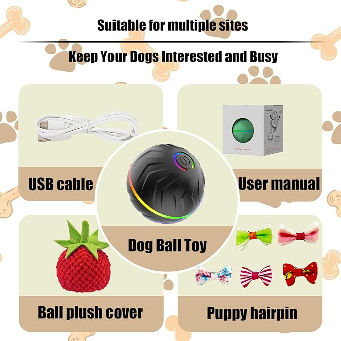 Valentines Day Gifts Interactive Dog Toys Dogs Ball, Moving Dog Toy - Image 7