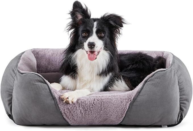 MIXJOY Dog Beds for Medium Dogs Washable, Calming Pet Bed Medium Size Dog by MIXJOY