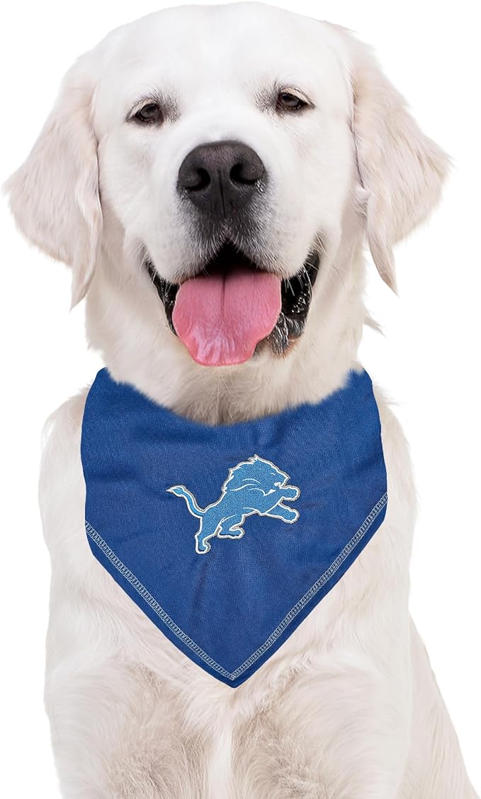 Pets First NFL Detroit Lions TIE Bandana, Large/X-Large. Dog Bandana Scarf Bib - Image 5