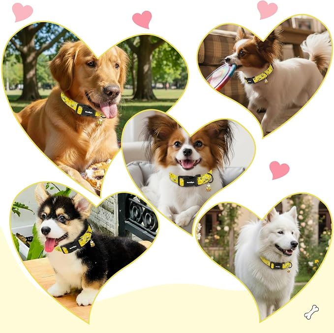 Yellow Dog Collar for Medium Dogs, Spring & Summer Theme Medium Dog Collars - Image 7