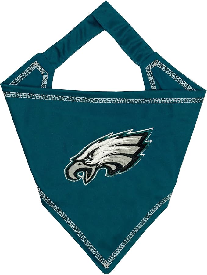 Pets First NFL Philadelphia Eagles TIE Bandana, Large/X-Large. Dog Bandana by PETSFIRST