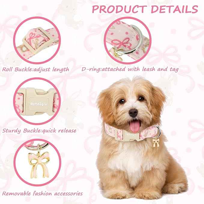 Easter Dog Collar, Spring Pink Dog Collar
