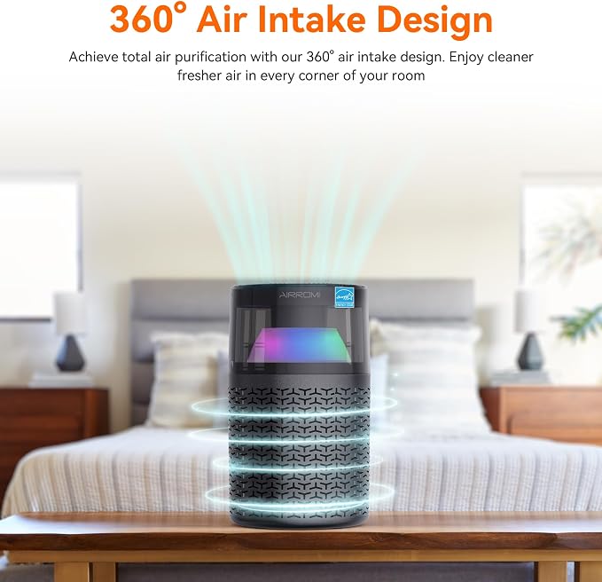 AIRROMI Pet Air Purifier for Home & Bedroom, HEPA Activated Carbon Filter - Image 6