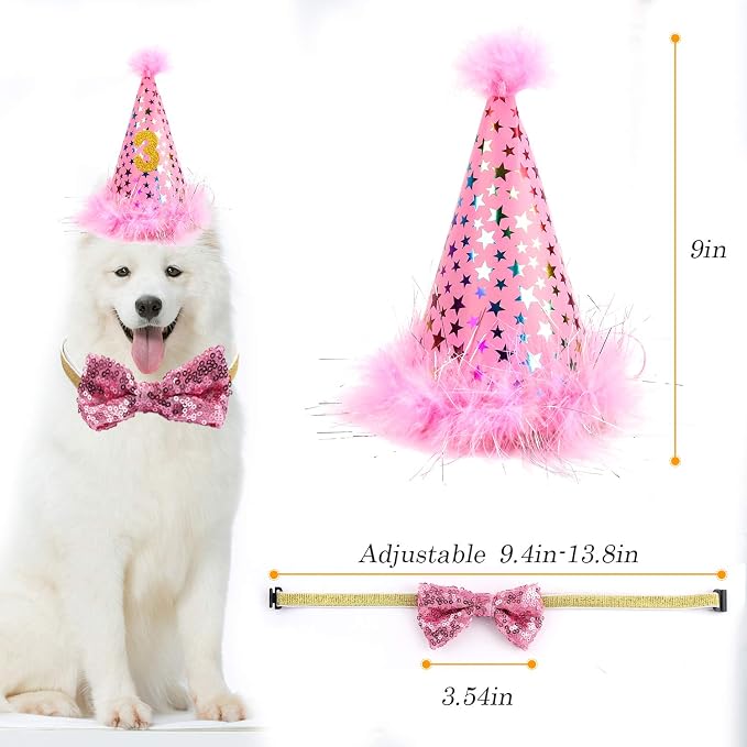 AROIC Dog Birthday Bandana Set, Pet Party Decorations Kit - Image 6