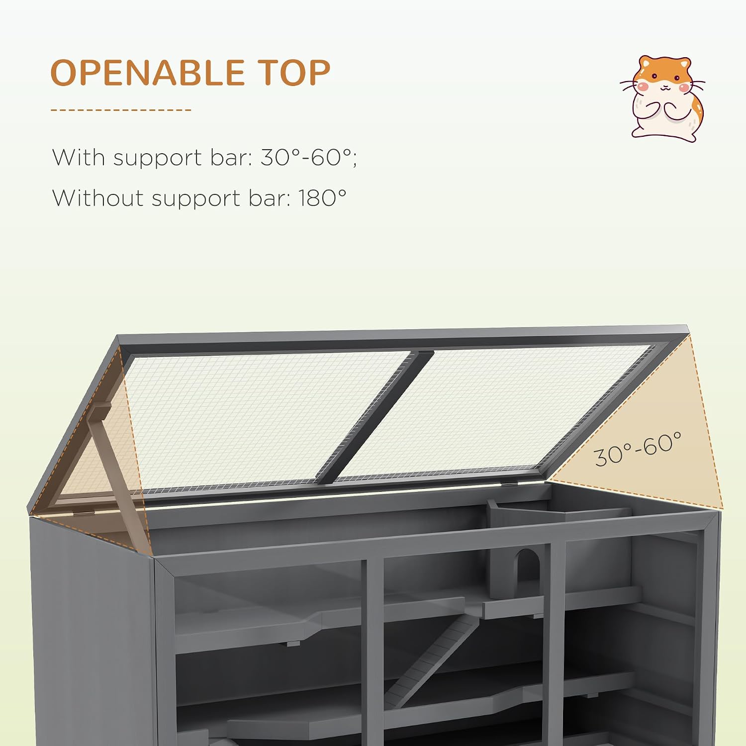 Natural Wood Small Animal Habitat with Viewing Panel - GlobalHabitat Supply