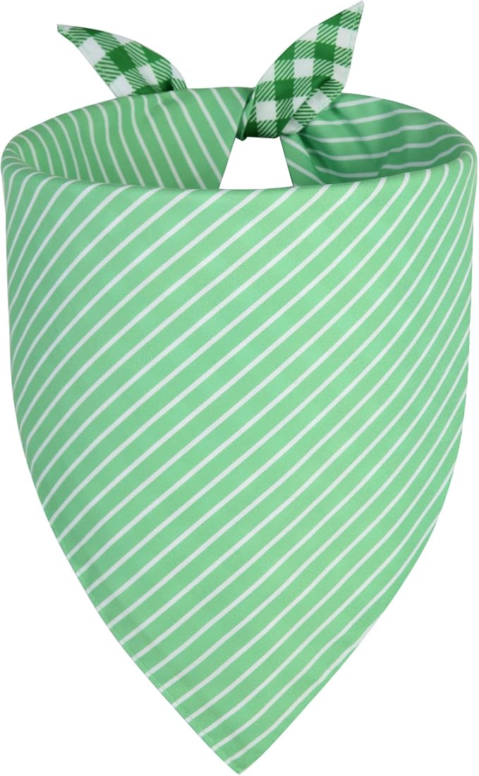 Dog Bandana Green Large 1PCS, Summer Spring Scarf - Image 2