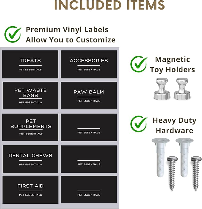 Dog Treat Holder For Wall Storage For Pets, Premium Pet Wall Organizer - Image 5