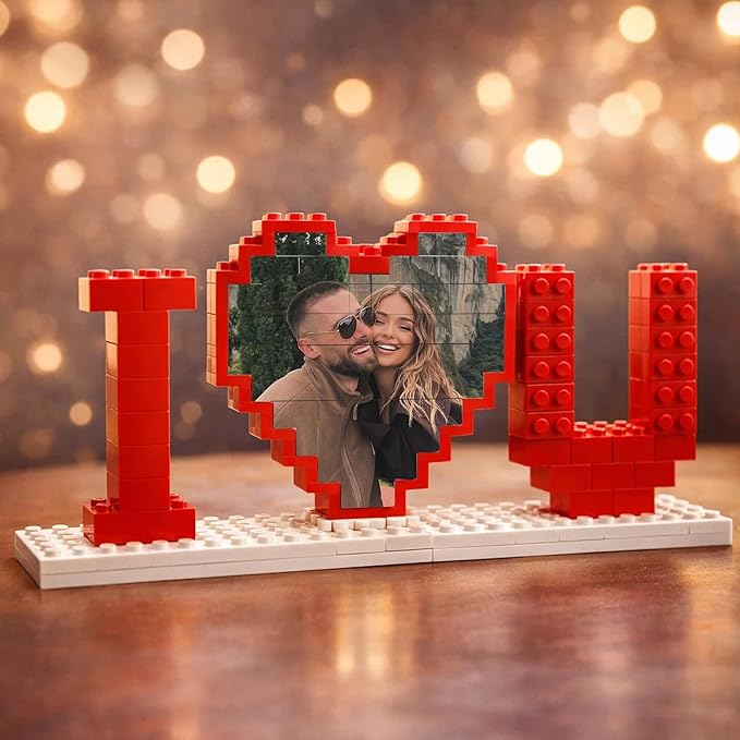 NAZENTI Personalised I Love You Building Bricks by Nazenti