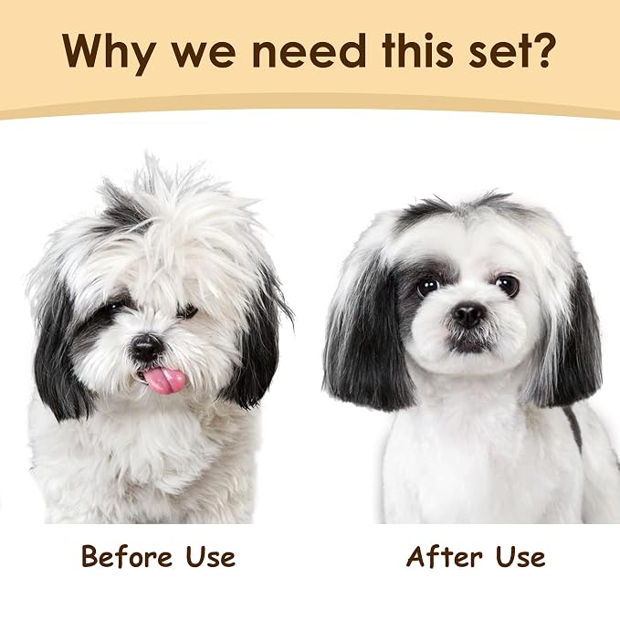 Professional Deshedding Dog Brush Grooming Kits, - Image 8