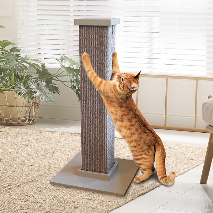 SmartCat Ultimate Scratching Post – Gray, Large 32 Inch Tower - Image 7