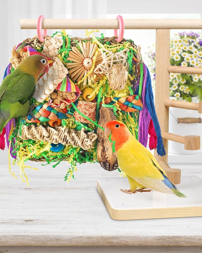 ERKOON Bird Toys, Parrot Toys Foraging Swing Mat Parrot Cage Hanging Toys Birds - Image 6