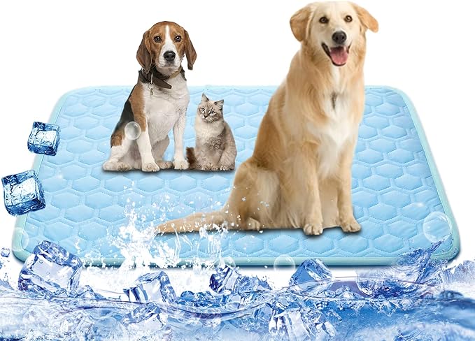 Upgraded Self-Cooling Mat for Dogs & Cats by Mannice