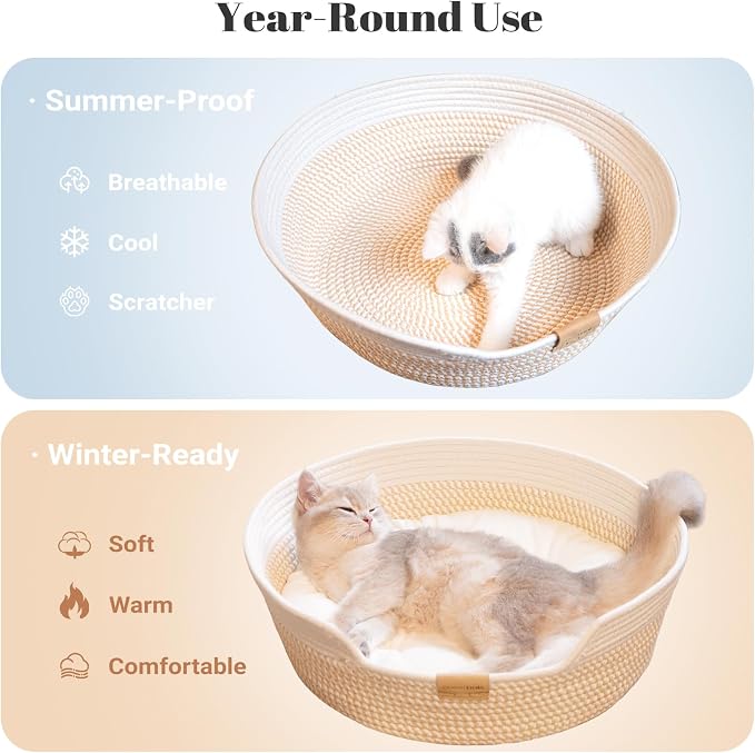 CHEERHOME PETS Cat Bed Basket - Image 2
