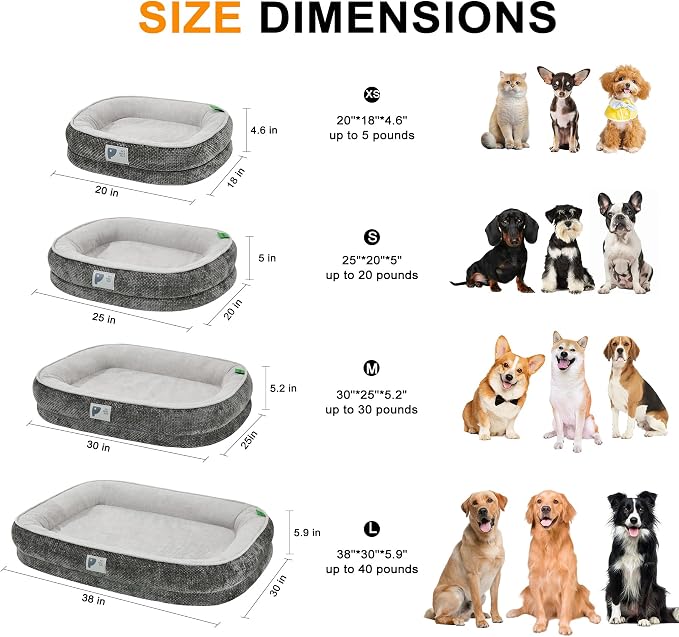 Dog Beds for Small Dogs, Orthopedic Bed - Image 2