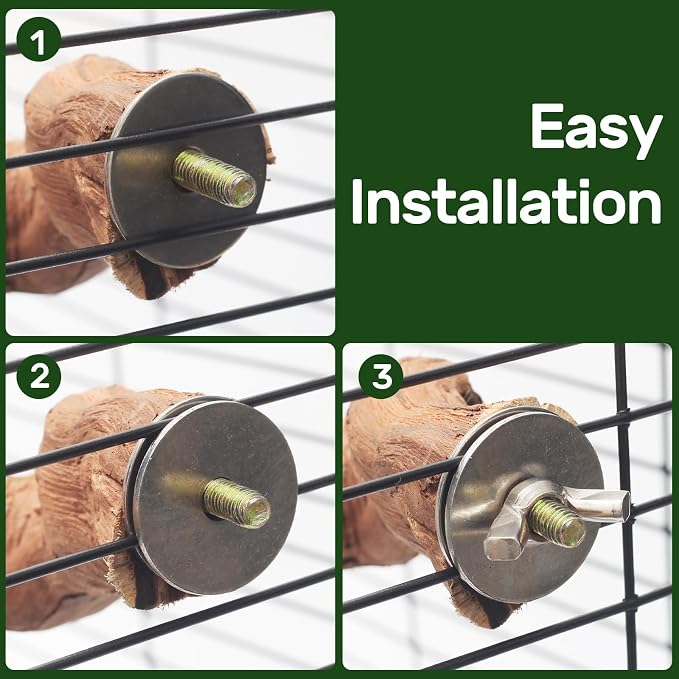 4-Piece Bird Perch Set with Rotating Ball Stand - Image 6