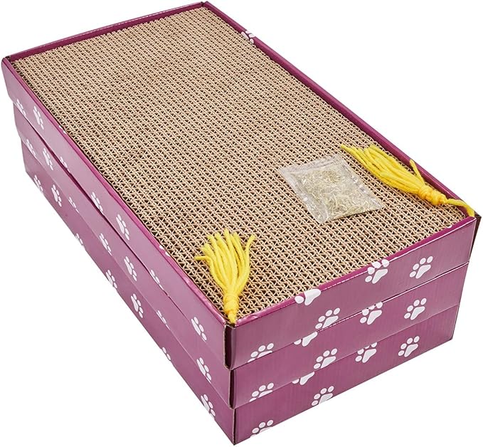 PEEKAB Cat Scratcher Cardboard Wide Scratching Board Reversible Corrugate Cat by PEEKAB