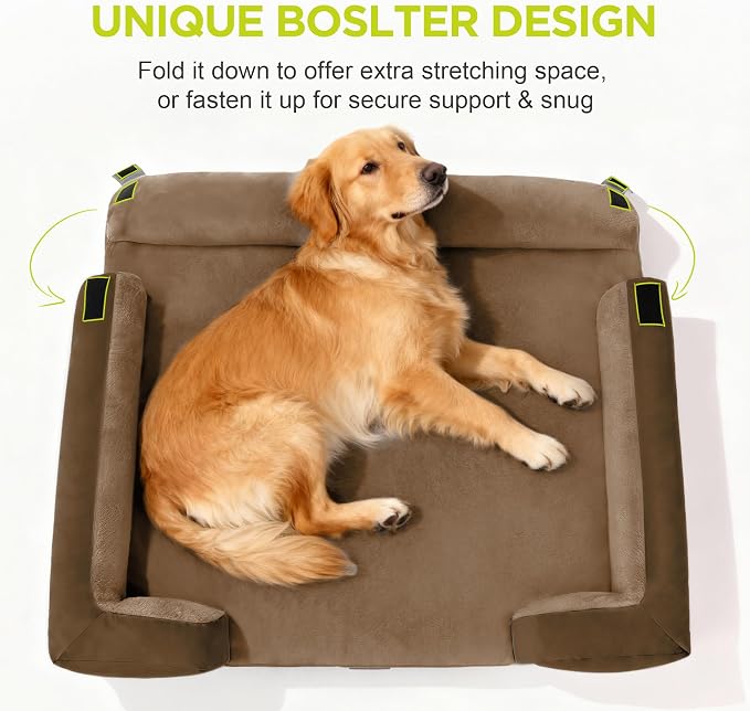 Orthopedic Dog Bed for Extra Large Dogs, XXL Waterproof Egg Crate Memory Foam - Image 3