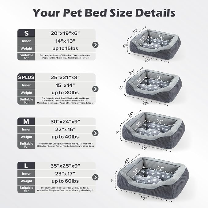 SIWA MARY Dog Beds for Small Medium Large Dogs & Cats. Washable Pet Bed - Image 5