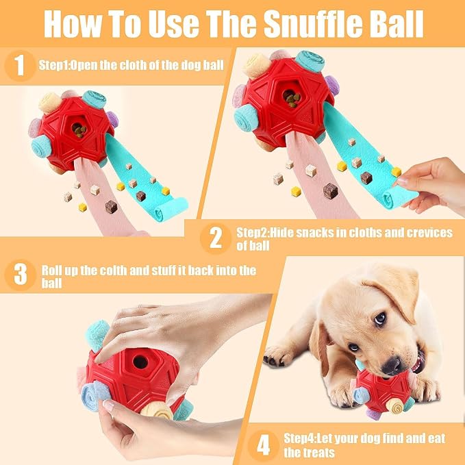 Dog Snuffle Ball-Interactive Puzzle Dog Toys Encourage Natural Foraging Skills - Image 3