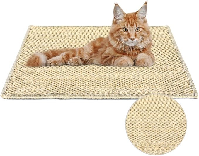 Premium Brazilian Cat Scratcher Mat – 24'' x 16'' Natural Fiber 100% Sisal by TheSisalanaCollection