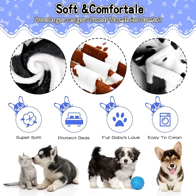 Rezutan 1 Pack 3 Blankets for Dogs, Dog Blanket for Large & Medium Pet Cat - Image 2