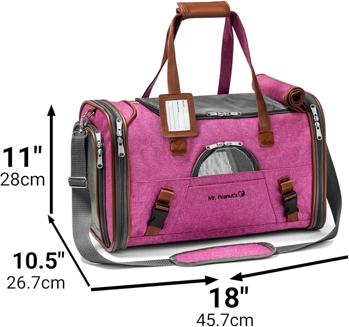 Mr. Peanut's Airline Approved Soft Sided Pet Carrier, Low Profile Gold Series - Image 7