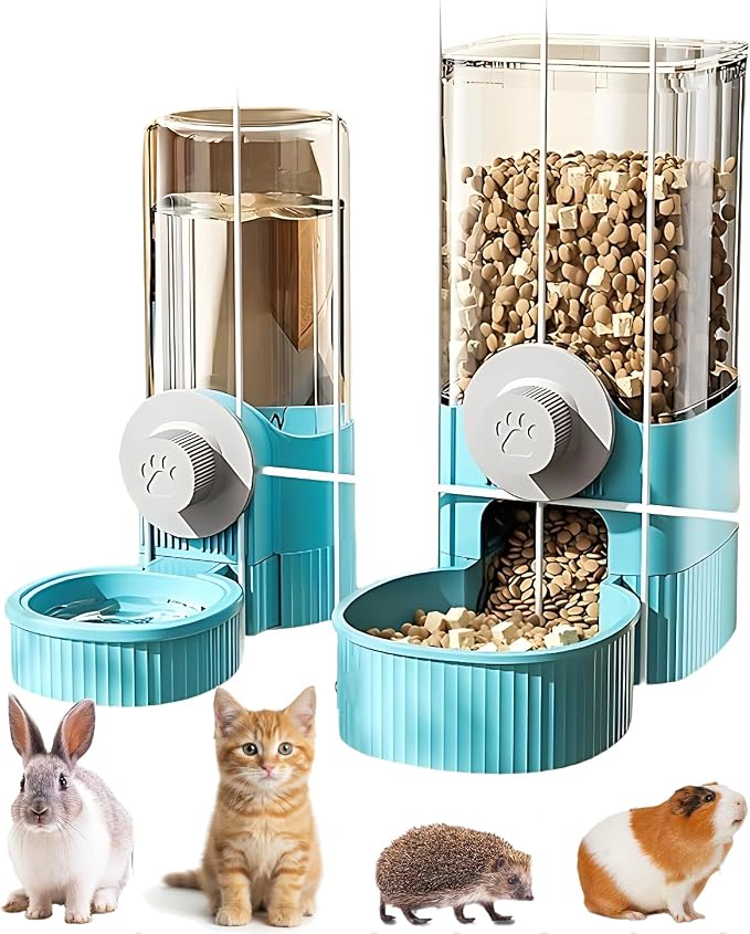 GPY Automatic Hanging Gravity Pet Feeder and Water Dispenser Set ，Automatic by GPYSmartDirect