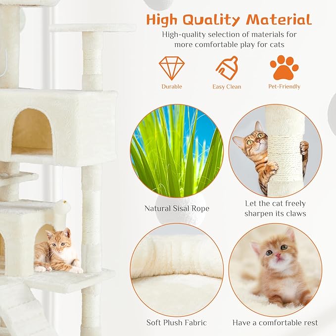 Sweetcrispy 54 Inch Cat Tree Tower, Indoor Cat Condo - Image 5