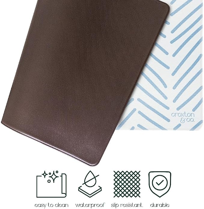 CROXTON & CO. Non-Slip Faux Leather Pet Feeding Mat - Image 3