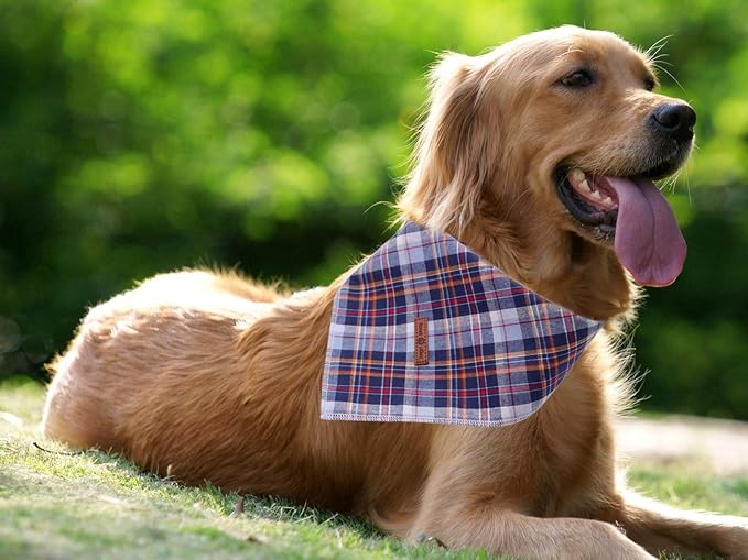 Lionet Paws Dog Bandana Washable Cotton Handkerchief Scarf Triangle Bandana - Image 5