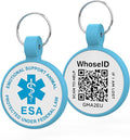 ESA Dog Tag, QR Code Dog Tag, Modifiable Free Pet Online Profile, Scannable QR by WhoseID