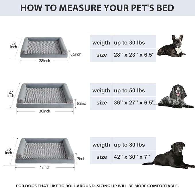 BFPETHOME Dog Beds for Large Dogs, Orthopedic Dog Bed for Medium Large Dogs - Image 6
