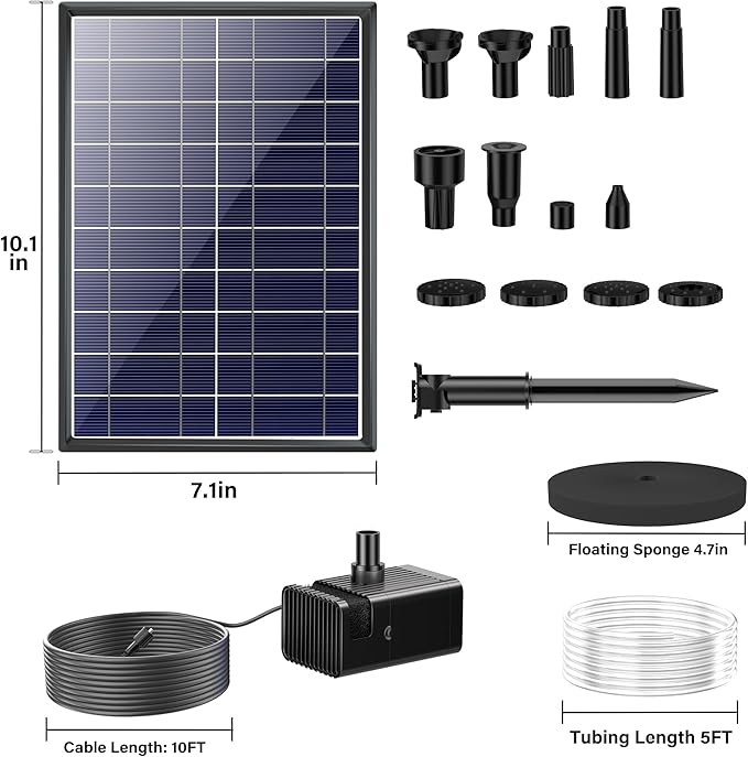 Biling 7.5W Solar Water Pump Outdoor, Solar Pond Pump Solar Fountain - Image 5