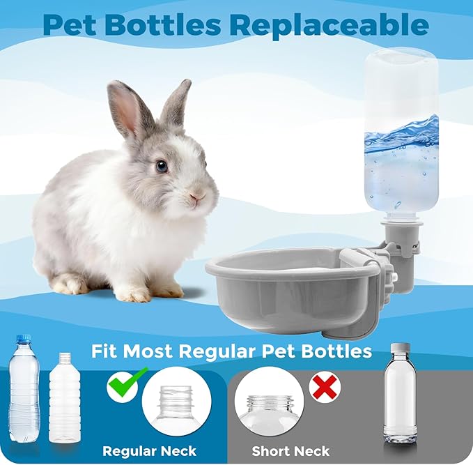 VANNON 16oz Pet Water Bottle, Gravity Dog Water Bowl Dispenser - Image 2