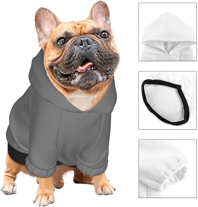 Custom Dog Hoodie Warm with Your Photo Text Logo Name Personalized Dog Clothes - Image 5
