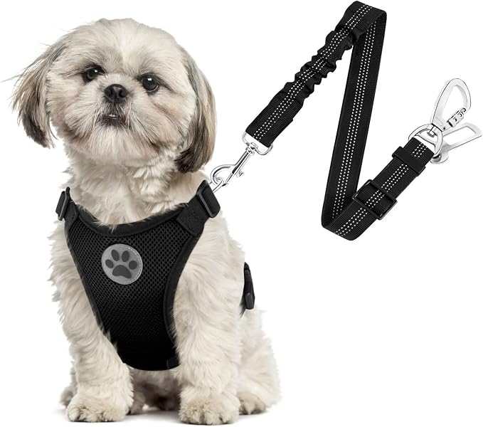SlowTon Dog Seat Belt Harness for Car, Dog Car Harness Adjustable Mesh by SlowTon