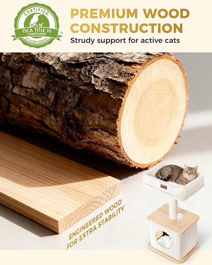 Modern Cat Tree for Indoor Cats, Nordic Loft Style, Cat Tower for Kitten - Image 4