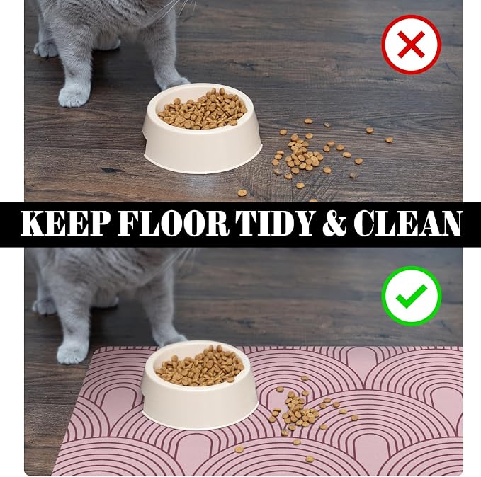 Dog Food Mats for Floors Absorbent, Pet Cat Food Mat - Image 4
