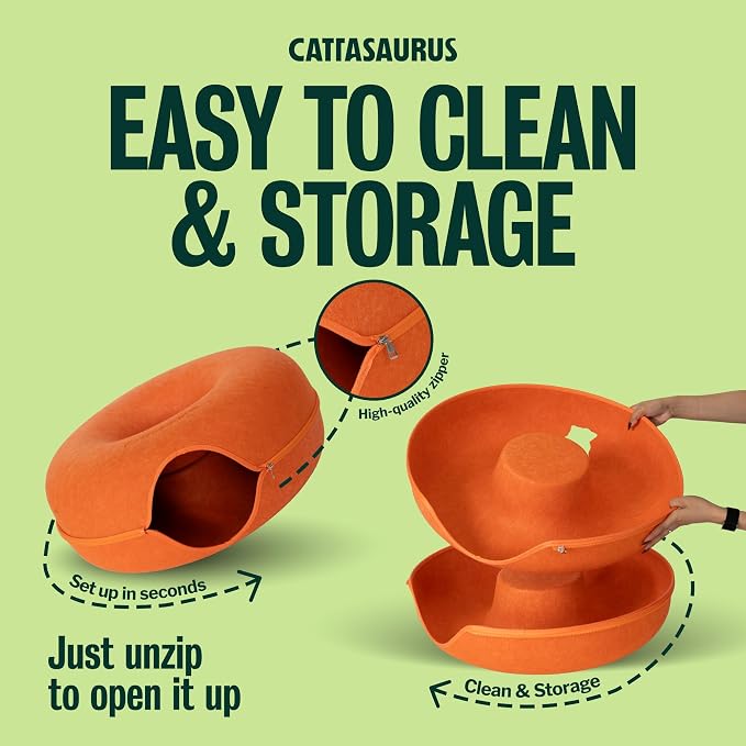 Cattasaurus Peekaboo Cat Cave, Extra Spacious - Image 7
