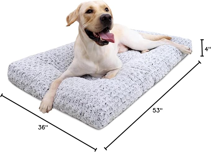 KSIIA Washable Dog Bed Deluxe Plush Dog Crate Beds Comfy Kennel Pad Anti-Slip - Image 7
