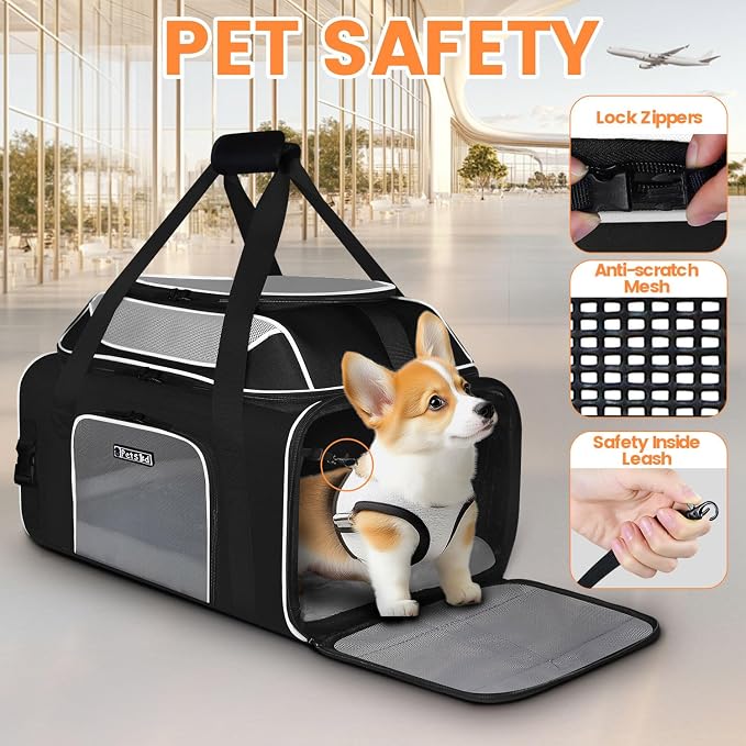 Petskd Top and Side Expandable Pet Carrier 19x13x9 Inches Southwest Allegiant - Image 5