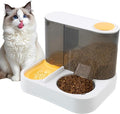2 in 1 Automatic Cat Feeder and Water Dispenser Combo, All-in-One Dog Food and by MUYG