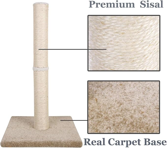 Cat Scratching Post Carpet, Tall Big Sisal Rope Cat Scratch Pole - Image 2