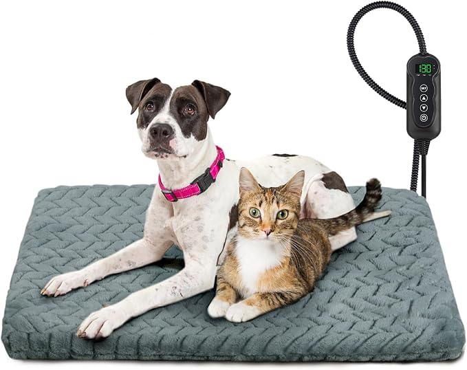 GASUR Heated Dog Bed, Waterproof Cat Heating Pad by GASUR