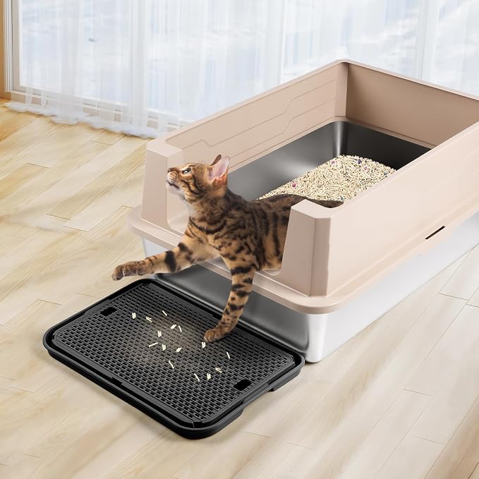 Large Cat Litter Box Step Mat, 16.5"x11.2" Cat Ramp Stairs, Cat Litter Catcher - Image 7